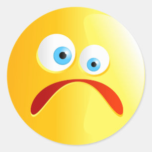 Adesivo Smilie amarelo triste