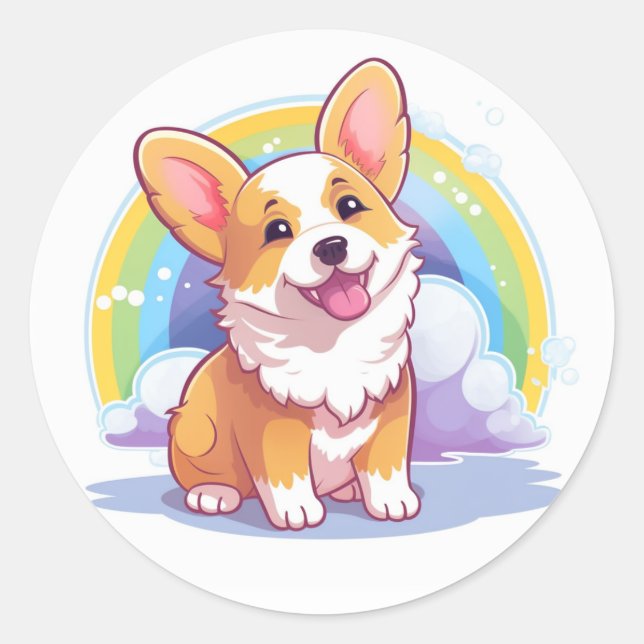 Adesivo Smiling Corgi Sticker (Frente)