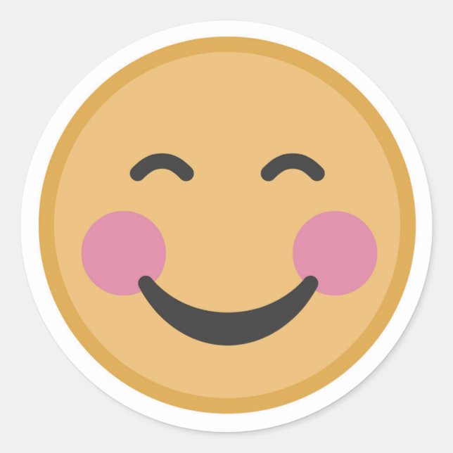 Adesivo Smiling Emoji Blushing Face (Frente)