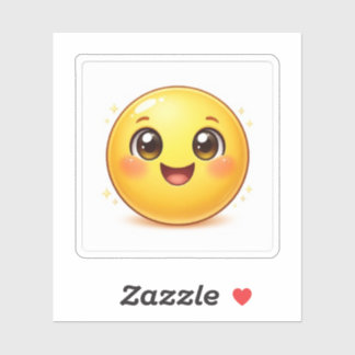Adesivo Smiling Kawaii Emoji Kiss-Cut Stickers