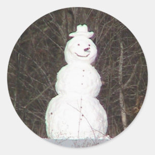 Adesivo Smiling Snowman Sticker