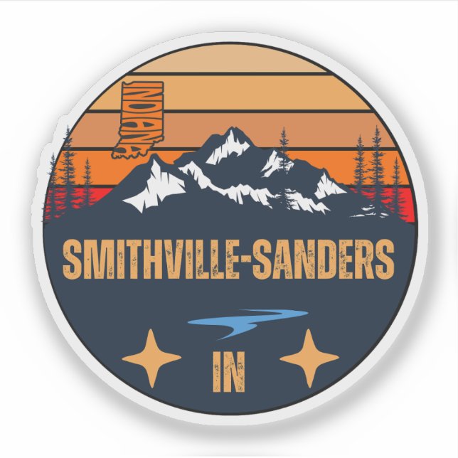 Adesivo Smithville-Sanders, Indiana (Frente)