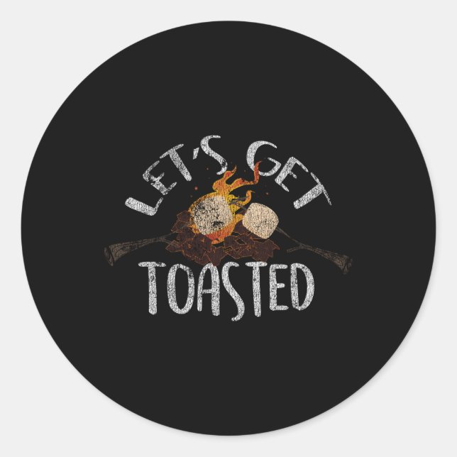 Adesivo Smore Deixa-se ser tostado no acampamento marshmal (Frente)