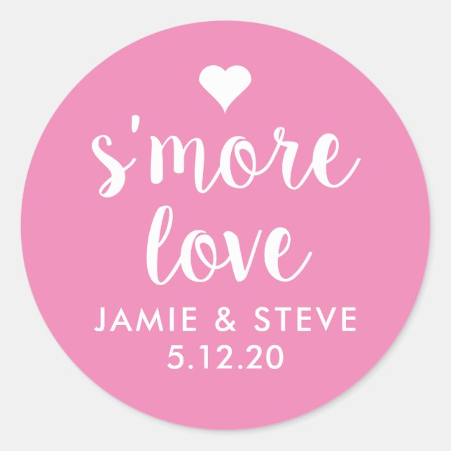 Adesivo "Smore Love Stickers, Smore Favor Stickers" (Frente)