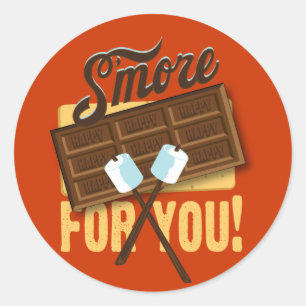 Adesivo S'more para você favores da fogueira & da fogueir