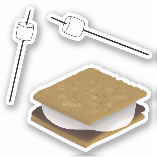 Adesivo Smores e marshmallows (Frente)