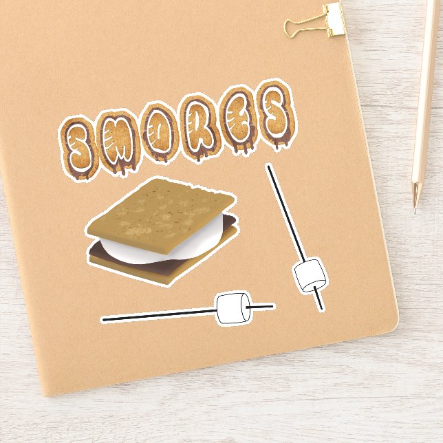 Adesivo S'mores e Marshmallows (Notebook)