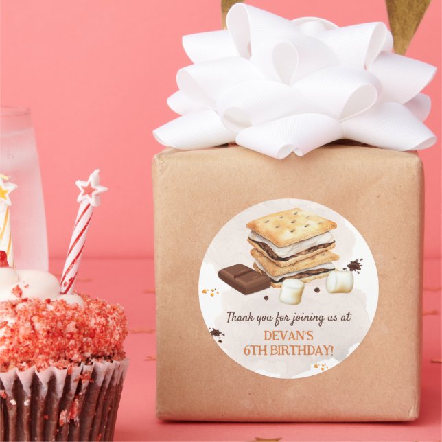 Adesivo S'mores Festa de aniversário (Festa)