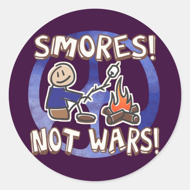 Adesivo S'mores Não Guerras (Frente)