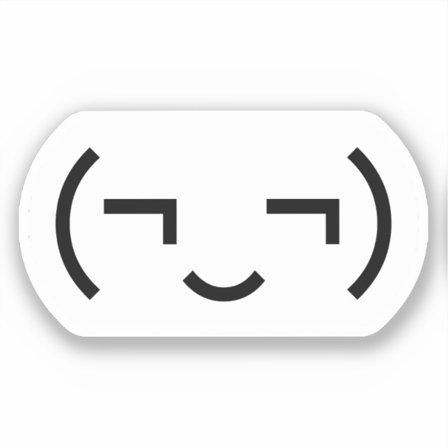 Adesivo Smug Emoticon (‿) (Frente)