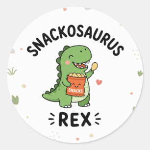 Adesivo Snackosaurus Rex Design de Lanche de Dinossauro Fo
