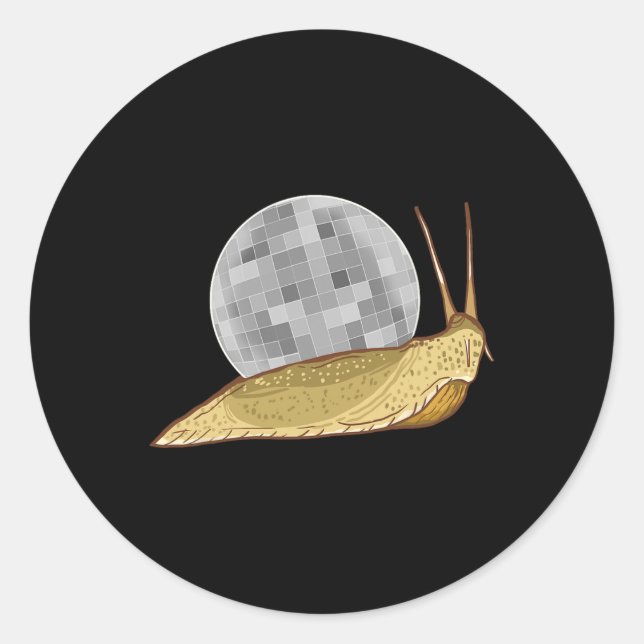 Adesivo Snail Disco Ball Funny Crystal Shell Amante de os  (Frente)