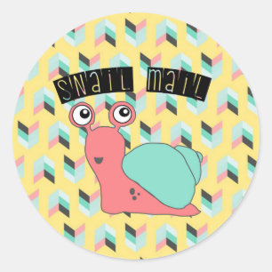 Adesivo Snail Mail Sticker - design geométrica contempor