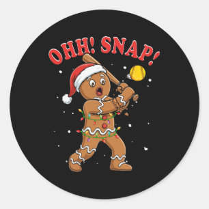 Adesivo Snap Natal Papai Noel Biscoito de Gengibre Jogando