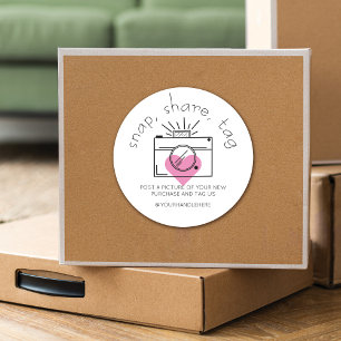 Adesivo Snap Share Tag Heart Camera Social Media Business