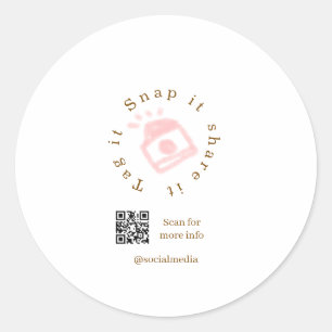 Adesivo Snap tag compartilhar mídia social q r código marr