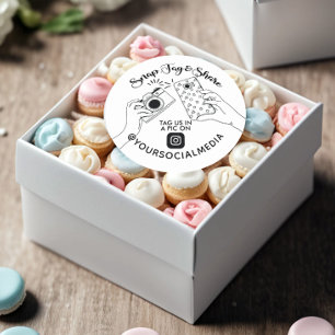 Adesivo Snap, Tag, Compartilhe a Mídia Social do Instagram