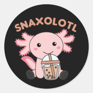 Adesivo Snaxolotl Axolotl Bubble Tea Amadurece Animais Doe