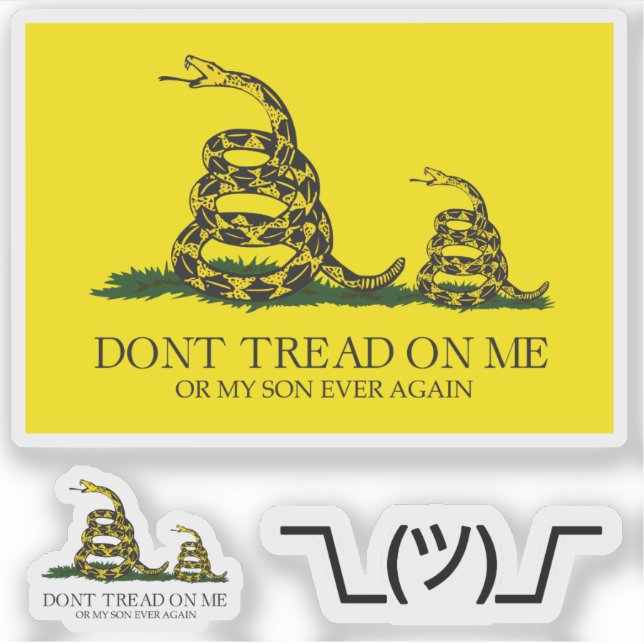 Adesivo Snekright gadsden flag parody memes x6 (Frente)