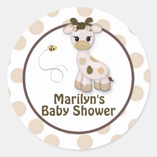 Adesivo Snickerdoodle Giraffe Chá de fraldas Stickers (Frente)