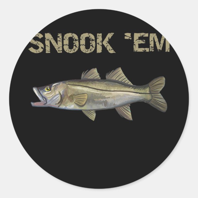 Adesivo Snook 'Em Snook Pescando Comum Snook (Frente)