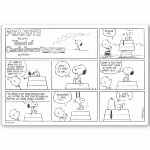 Adesivo Snoopy & Charlie Brown   Inglês Muffin