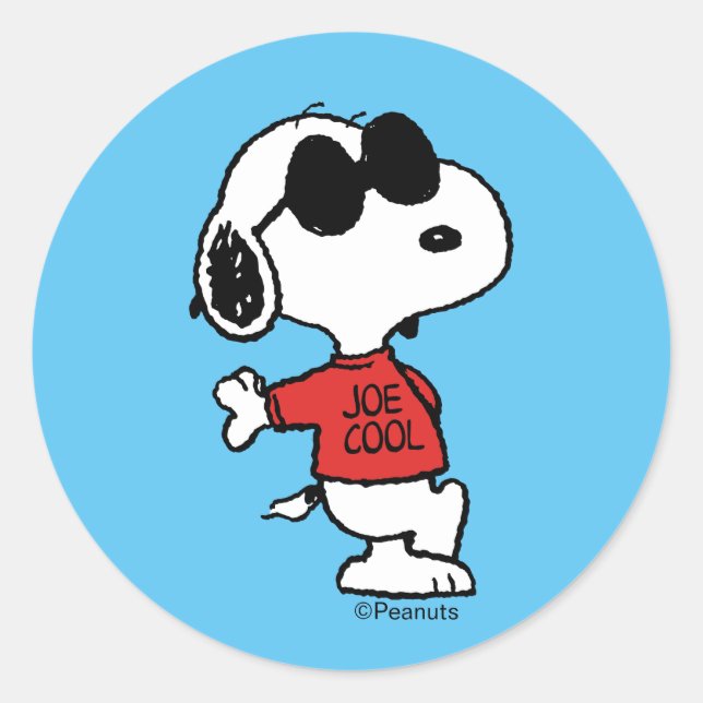 Adesivo Snoopy "Joe Cool" em Pé (Frente)