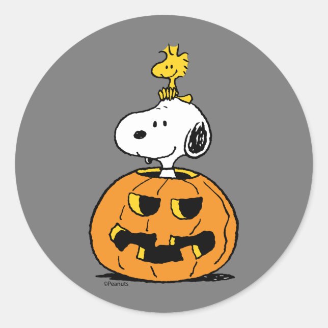 Adesivo Snoopy & Woodstock Pumpkin (Frente)