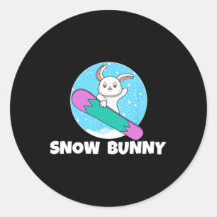 Adesivo Snow Bunny Coelho Fofo Inverno Neve Esqui Esqui Am