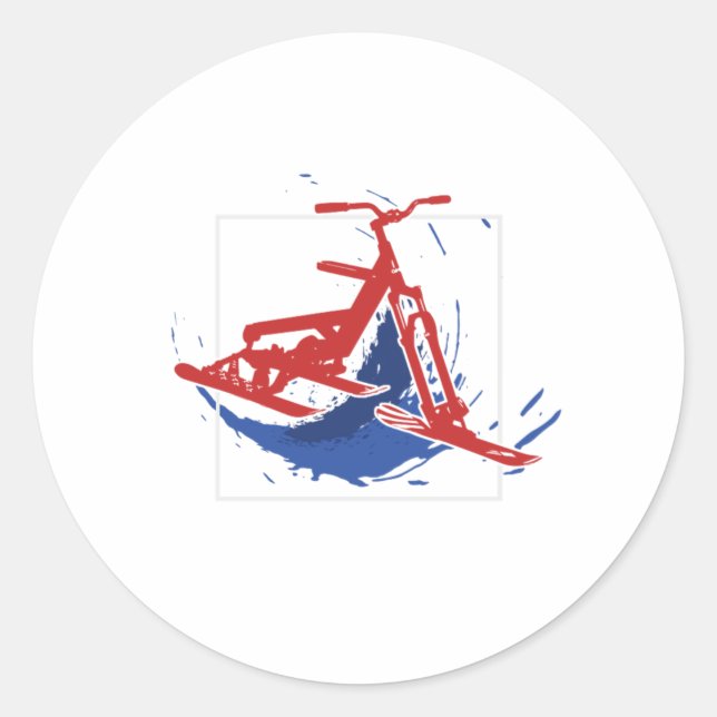 Adesivo Snowbike Splatter Paint Snow Bike Sports Gift (Frente)