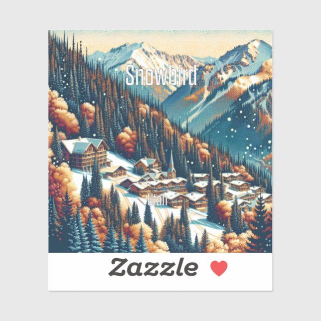 Adesivo Snowbird Utah 3 Inch Vinyl Sticker (Folha)