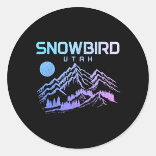 Adesivo Snowbird Utah Ski Winter Sports Skiier