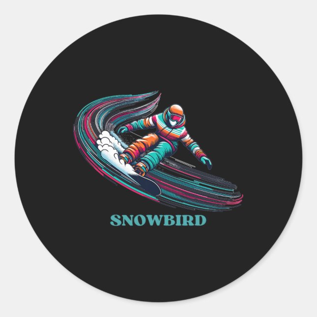 Adesivo Snowbird Utah Snowboard (Frente)