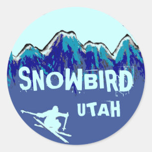 Adesivo Snowbird Utah tema "Snowboarder"
