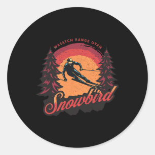 Adesivo Snowbird Utah Wasatach Range Neve Esqui