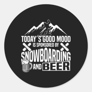 Adesivo Snowboard Beer Beer hoje é o bom humor