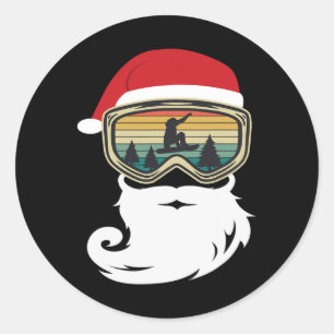 Adesivo Snowboard Christmas As Santa Claus Snowboarder
