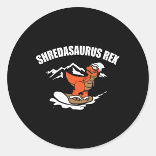 Adesivo Snowboard Dinossaur Engraçado Snowboard Gift