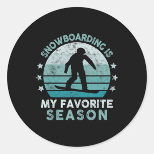 Adesivo Snowboard É A Minha Época Favorita De Gelo De Inve
