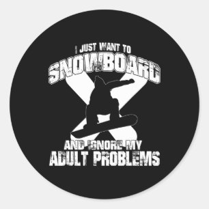 Adesivo Snowboard E Ignore O Snowboardi Dos Meus Problemas