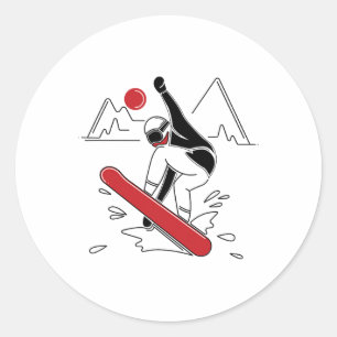 Adesivo Snowboard Engraçado - Presente dos amantes da neve