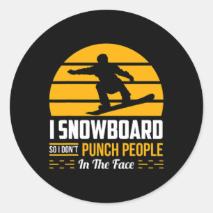 Adesivo Snowboard Gift Engraçado Esportes Extremos Sarcást