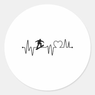 Adesivo Snowboard Heartbeat Snowboarder Frequency Pulse Sp