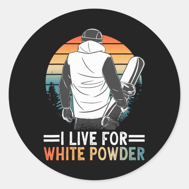 Adesivo Snowboard I Live For White Powr Snowboard Gog (Frente)