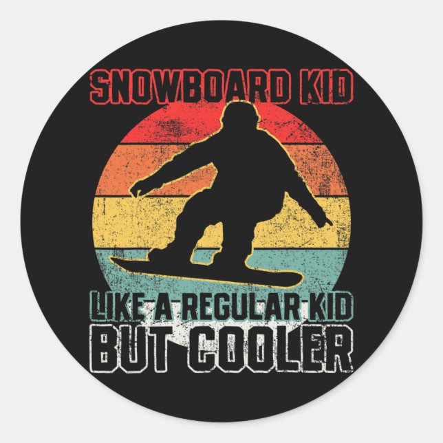 Adesivo Snowboard Kid Snowboarder Snowboard (Frente)