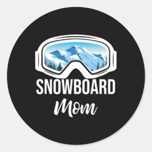 Adesivo Snowboard Mãe Winter Snowboard Esporte Ski Gift