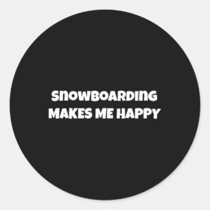 Adesivo Snowboard Me Faz Feliz Design Para Homens Mulheres