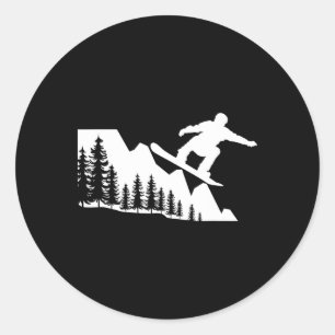 Adesivo Snowboard Mountain Winter Sports Adventure Neve