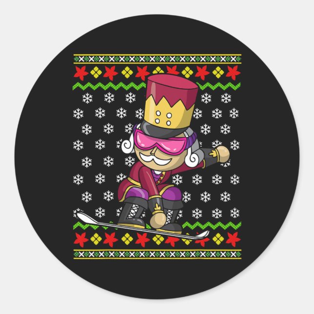 Adesivo Snowboard Nutcracker Snowboard Ugly Christmas S (Frente)