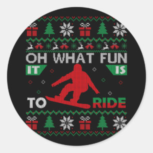 Adesivo Snowboard Oh Que Divertido É Dirigir O Natal U